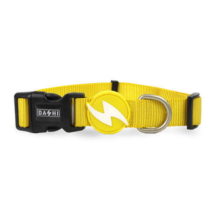 Dashi Solid Collar - yellow nylon dog collar