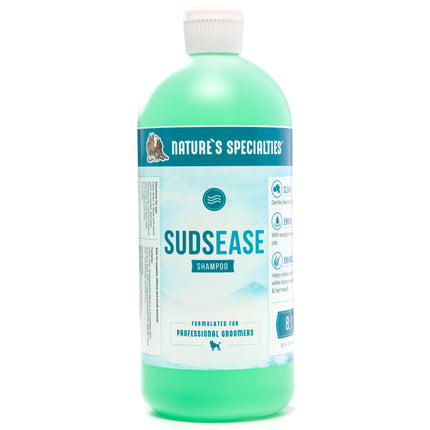 Nature's Specialties Sudsease Shampoo - eucalyptus muscle-relaxing shampoo for dogs and cats, concentrate 1:8