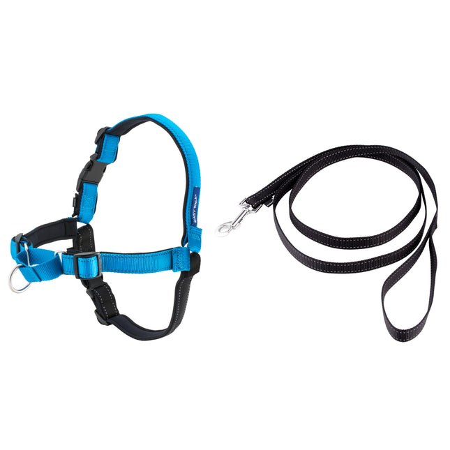 PetSafe Easy Walk Deluxe Harness Ocean - soft harness and leash for dogs, black