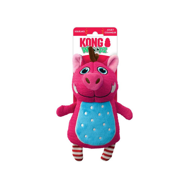 KONG Whoopz Warthog S - squeaky toy with a unique texture, warthog with 2 squeakers