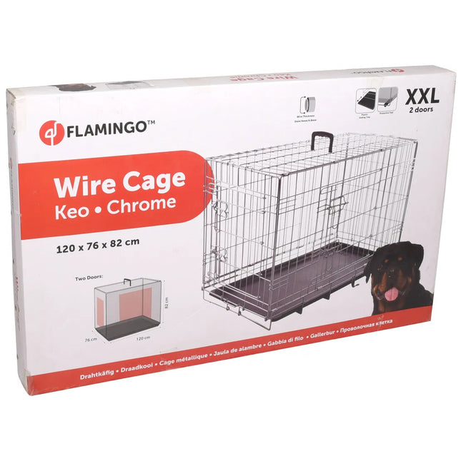 Flamingo Keo - metal dog cage, XXL: