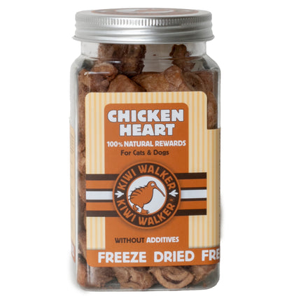 Kiwi Walker Snacks Chicken Heart - 100% freeze-dried natural treats for dogs and cats