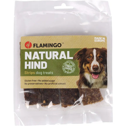 Flamingo Natural Hind - natural dog treats, venison strips