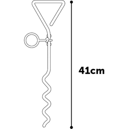 Flamingo Tie Out Stake Pina - metal stake for tying up your dog