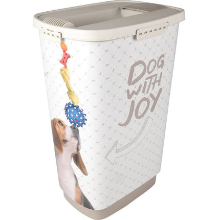 Flamingo June Food Barrel 43L - dry dog food container with scoop