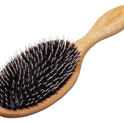 Comair Bamboo Line Oval - large oval bamboo brush with boar bristles and detangler