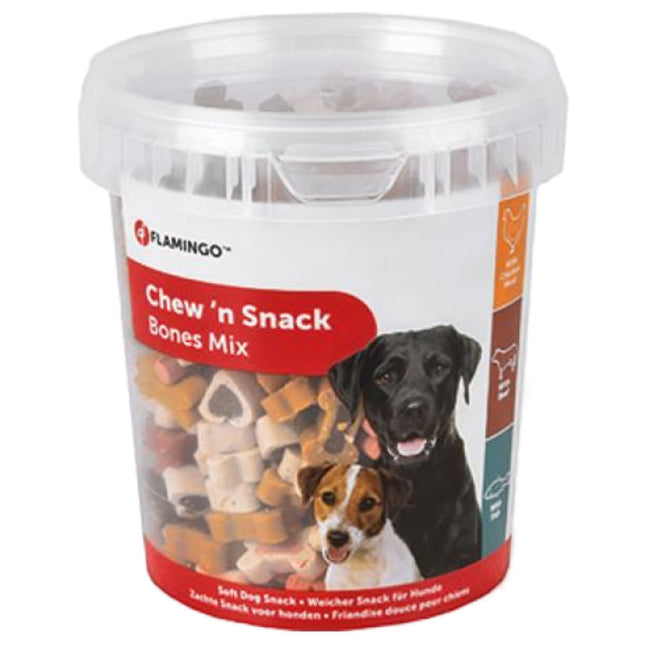 Flamingo Chew'n Snack Mix - training treats for dogs, with chicken, beef, and fish