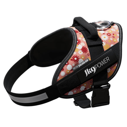 Julius - K9 IDC Powerharness Flowers - high-quality harness for dogs, floral pattern