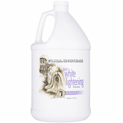 1 All Systems Pure Lightening Shampoo - whitening shampoo for dogs and light-colored coats