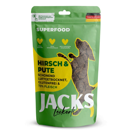 Jacks Leckerlie Superfood Venison & Pork - dog treats, 73% venison and pork