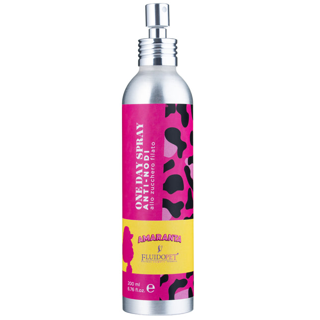 FluidoPet One Day Spray Amaranta - spray that facilitates detangling of dog and cat fur, with a cotton candy scent.