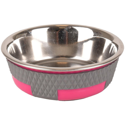 Flamingo Feeding & Drinking Bowl - stainless steel bowl for dogs and cats with a non-slip base