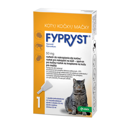 Fypryst Fipronil 50mg - drops for fleas and ticks for cats