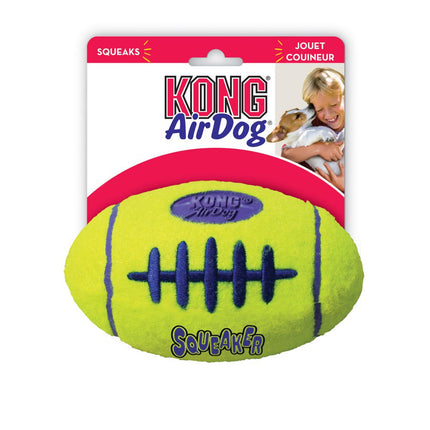 KONG AirDog Squeaker Football - squeaky toy for dogs, football, floating