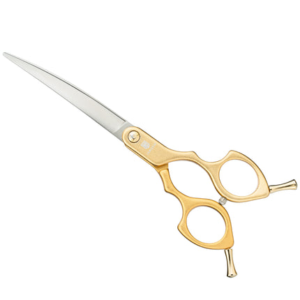 Jargem Asian Style Light Curved Scissors - very lightweight, curved scissors for Korean-style grooming