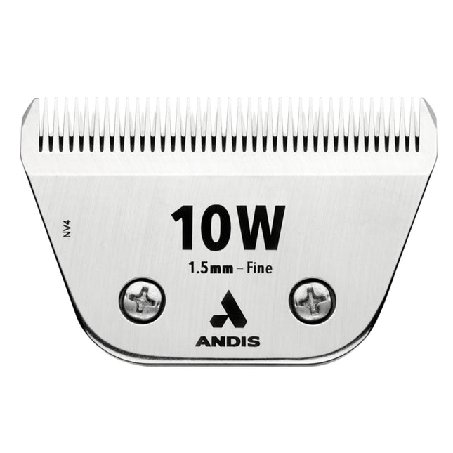 Andis Ceramic EDGE 10W Fine Wide Blade - wide ceramic blade for Snap-On clippers, chrome-plated steel