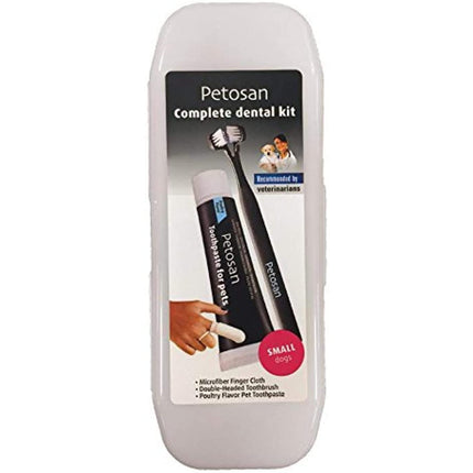 Petosan Complete Dental Kit - dental kit for dogs and cats, toothpaste, toothbrush, cleaner