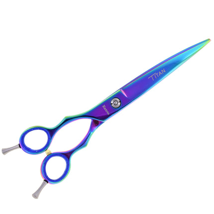 Geib Entree Titan Left Scissors - high-quality scissors with a single-sided micro-grind and titanium coating, left-handed - Curved