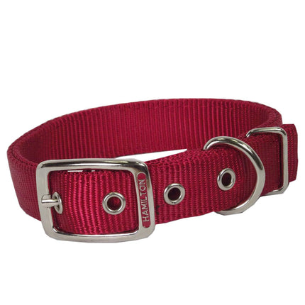 Hamilton Double Thick Dog Collar - strong, nylon dog collar - Length: 81cm