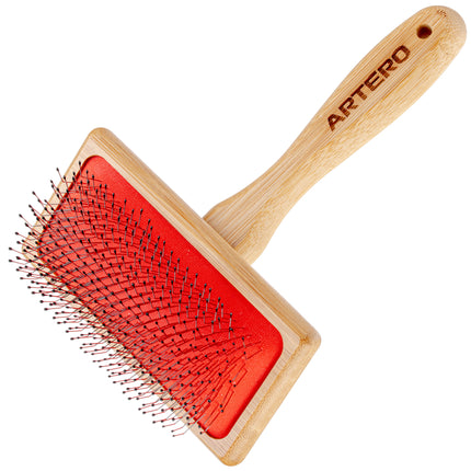 Artero Large Slicker Brush Protected Pin Nature Collection - poodle brush with safe, long pins for sensitive skin