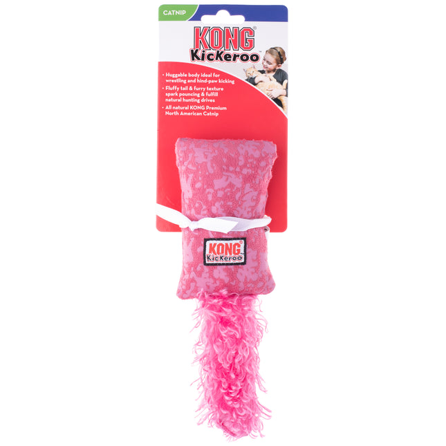 KONG Cat Kickeroo Kitten - crinkly kicker for small cats, with a fluffy tail and catnip