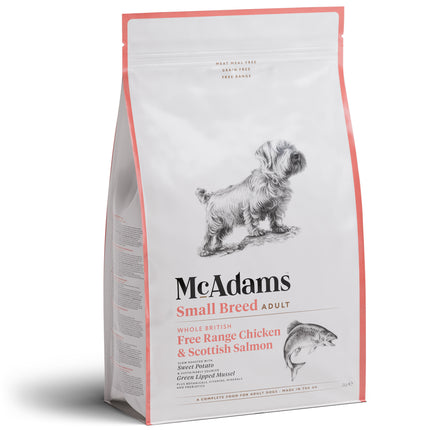 McAdams Small Breed Free Range Chicken & - baked food for small dogs, free-range chicken and salmon