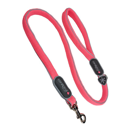 Coralpina Cinquetorri Leash Pink Fluo - lightweight mesh dog leash, neon pink