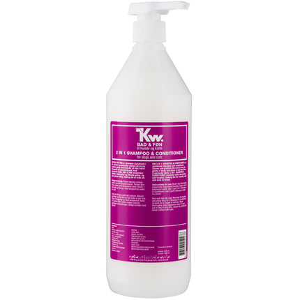 KW 2in1 Shampoo and Conditioner - shampoo with conditioner for dogs and cats, concentrate 1:3