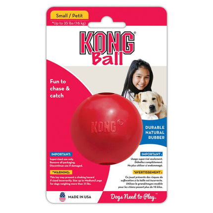 KONG Classic Ball - rubber, durable dog ball with a stuffing hole - 6cm