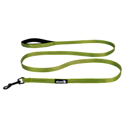 Alcott Adventure Leash 180cm Green - reflective tape leash for dogs, green