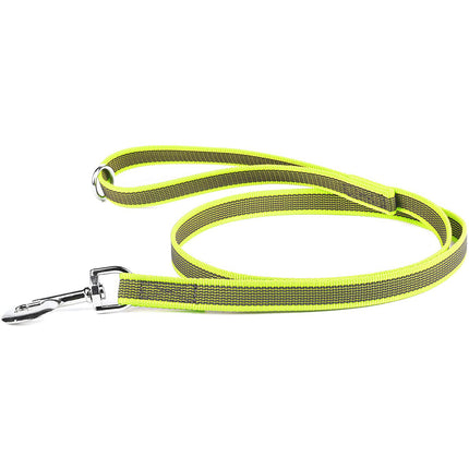 Julius K9 Color & Gray Supergrip Leash With Handle Neon - anti-slip dog leash, neon yellow - 120cm/14mm