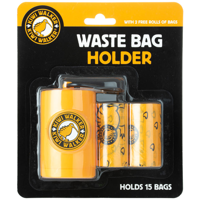 Kiwi Walker Waste Bag Holder - Dog Waste Bag Holder + Roll of Bags