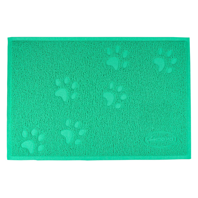 Record Pet Bowl Mat - non-slip mat for dog and cat bowls - Sea