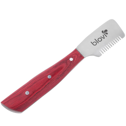 Blovi Professional Wood Left Stripping Knife - professional trimmer with a comfortable wooden handle, Japanese steel - left-handed