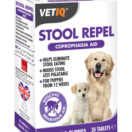 VetIQ Stool Repel Coprophagia Aid 30tbl. - coprophagia aid for dogs, in tablet form