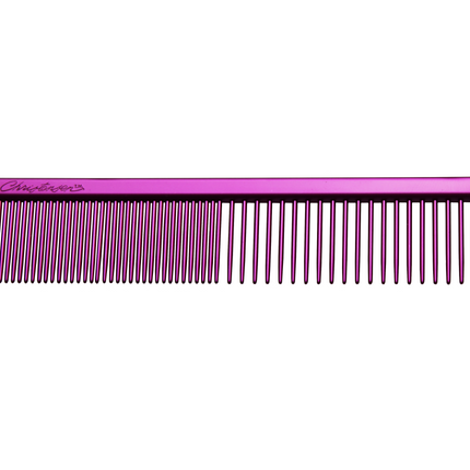 Chris Christensen Face/Feet Comb - professional mini comb for the face and whiskers, pink