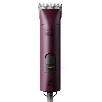 Andis AGCB Super Brushless + CeramicEdge Promotional Set - Quiet, Professional Clipper with Ceramic Blades - Burgundy