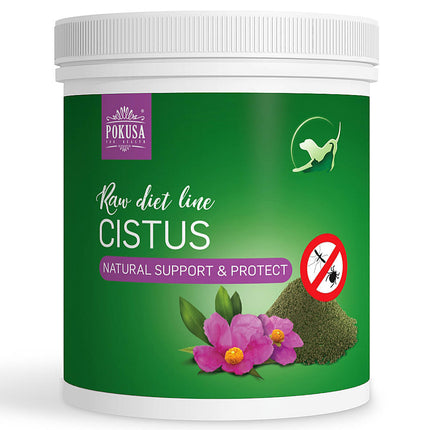 Pokusa RawDietLine Cistus - powdered cistus leaves, herbal supplement supporting the body, for dogs and cats