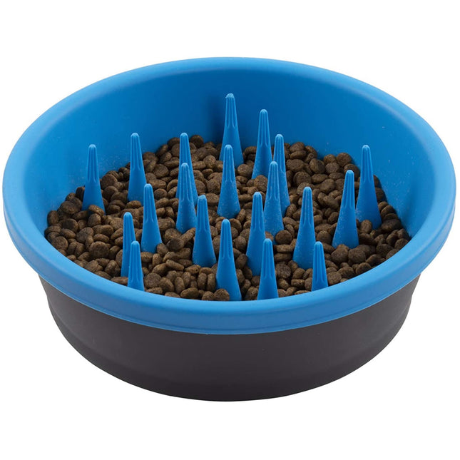 Dexas Slow Feeder - slow feeding bowl - blue