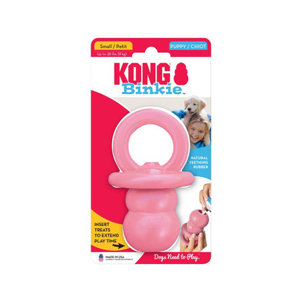 KONG Puppy Binkie - pacifier, teething toy for puppies, with a filling hole - pink