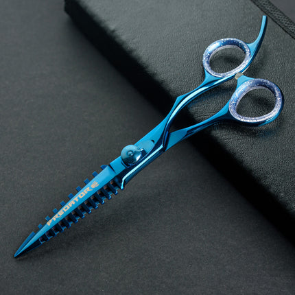 Excalibur Shears Predator Blue - very sharp grooming scissors, straight