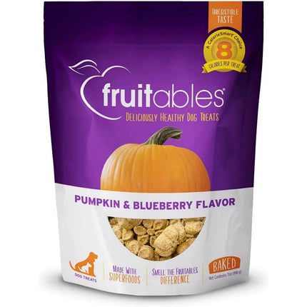 Fruitables Pumpkin & Blueberry Dog Treats - pumpkin cookies for dogs, with blueberries