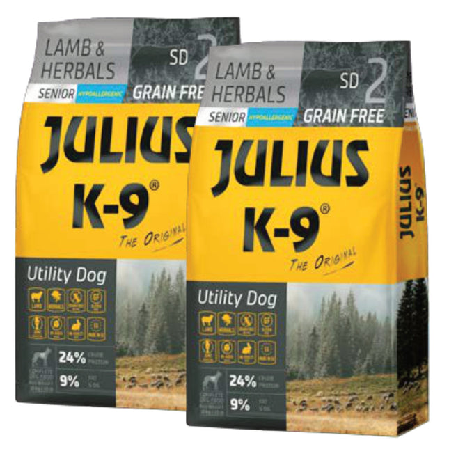 Julius K - 9 Lamb & Herbals Senior - grain-free food for senior dogs and overweight dogs, lamb with herbs