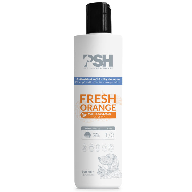 PSH Daily Beauty Fresh Shampoo - collagen shampoo for long-haired dogs and cats, softens and smooths.