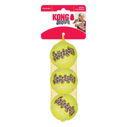 KONG SqueakAir Tennis Ball M (6cm) - squeaky tennis ball, fetch toy for medium dogs