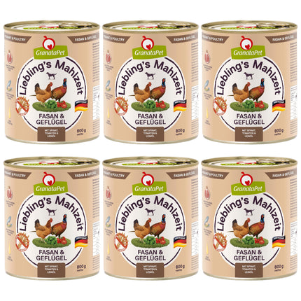 GranataPet Pheasant & Poultry - grain-free wet dog food, pheasant and poultry