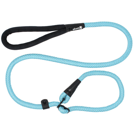 Alcott Adventure Slip Rope Leash 150cm Blue - reflective rope leash for dogs, blue