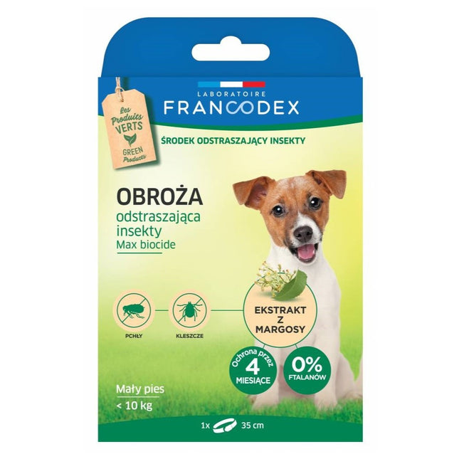 Francodex Repellent Collar - insect repellent collar for dogs and puppies under 10kg (35cm)