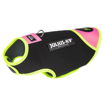 Julius IDC Neoprene Dog Clothes Pink - neoprene jacket for dogs, black with pink - Mini - Mini