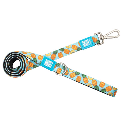 Max&Molly Short Leash Sweet Pineapple - colorful urban leash for dogs, pineapple pattern, 120cm